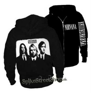 NIRVANA - Band - Motive 3 - čierna pánska mikina na zips