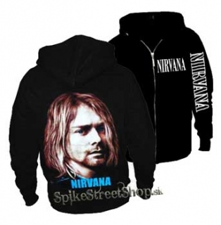 NIRVANA - KURT COBAIN - Portrait - čierna pánska mikina na zips