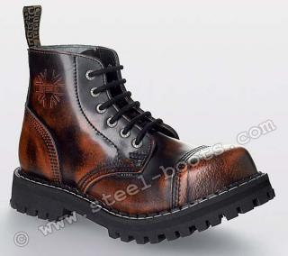 Topánky STEEL - ORANŽOVÉ - 6 dierkové