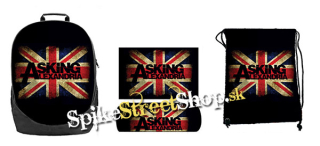 Hurá do školy - sada ASKING ALEXANDRIA - UK Flag (ruksak, peračník a vak na prezuvky)