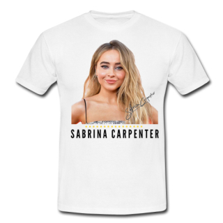 SABRINA CARPENTER - Poster Signature - biele pánske tričko