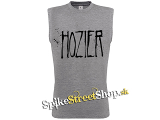 HOZIER - Logo Singer - Šedé pánske tričko bez rukávov
