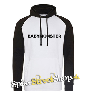 BABYMONSTER - Logo Kpop Band - čiernobiela pánska mikina