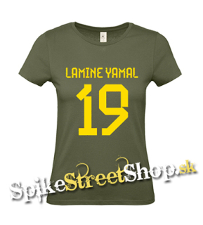 LAMINE YAMAL - 19 - khaki dámske tričko