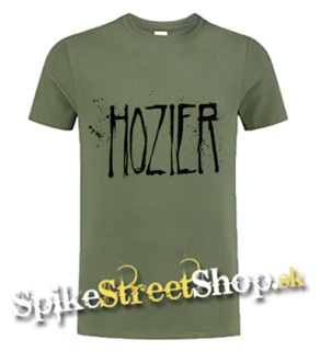 HOZIER - Logo Singer - olivové detské tričko