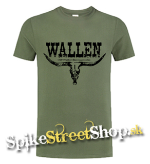MORGAN WALLEN - Country Music Crest - olivové pánske tričko
