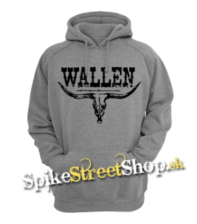MORGAN WALLEN - Country Music Crest - šedá pánska mikina