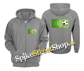 FUTBAL - Football Motive 1 - šedá detská mikina na zips