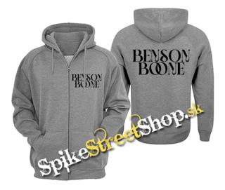 BENSON BOONE - Logo Singer - šedá pánska mikina na zips