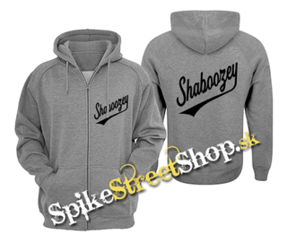 SHABOOZEY - Logo Singer - šedá pánska mikina na zips