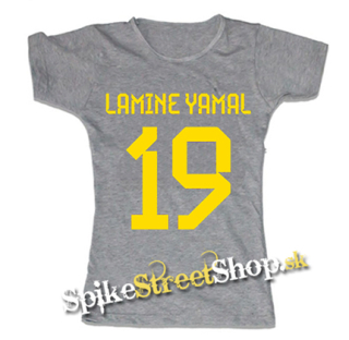 LAMINE YAMAL - 19 - šedé dámske tričko