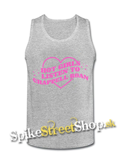 CHAPPELL ROAN - Hot Girls Listen To Chappell Roan - Mens Vest Tank Top - šedé