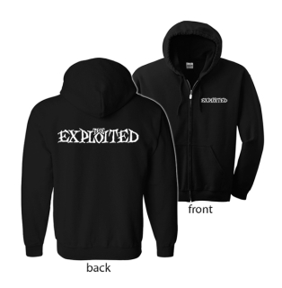 EXPLOITED - Logo White - mikina na zips