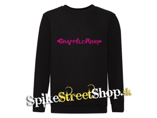 CHAPPELL ROAN - Pink Logo - čierna detská mikina bez kapuce