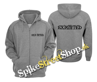 THE EXPLOITED - Logo - šedá pánska mikina na zips