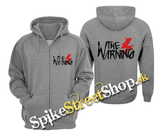 THE WARNING - Logo - šedá pánska mikina na zips
