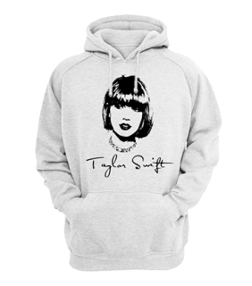 TAYLOR SWIFT - Signature Portrait - šedá pánska mikina