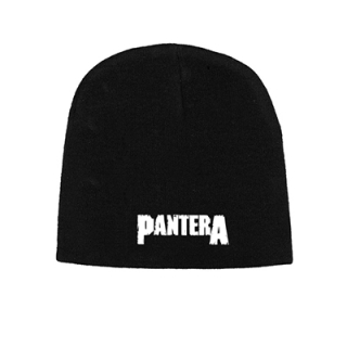 Čierna zimná čiapka PANTERA - Logo