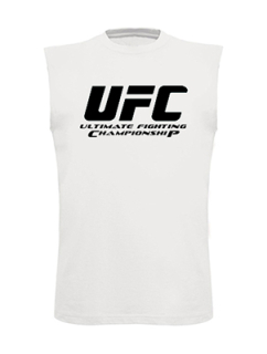 UFC - Logo - biele pánske tričko bez rukávov