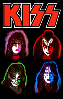KISS - Four Faces Band - vlajka