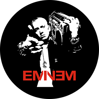 EMINEM - Logo & Portrait - okrúhla podložka pod pohár