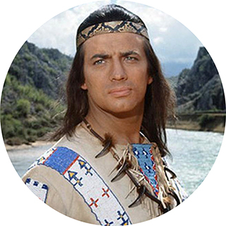 WINNETOU - Motive 1 - okrúhla podložka pod pohár