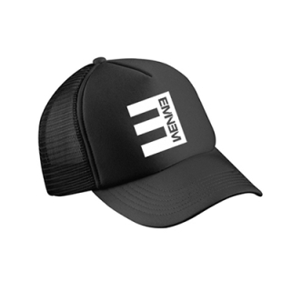 EMINEM - Logo Crest - čierna sieťkovaná šiltovka model "Trucker Cap"