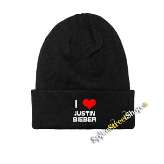 I LOVE JUSTIN BIEBER - zimná čiapka