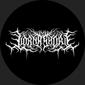 LORNA SHORE - Logo White - okrúhla podložka pod pohár