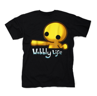 WOBBLY LIFE - čierne pánske tričko