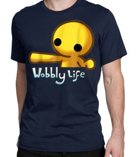 WOBBLY LIFE - tmavomodré pánske tričko