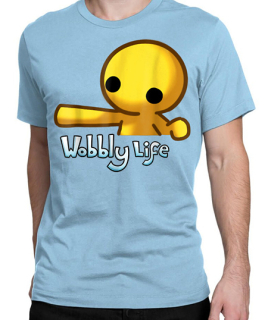 WOBBLY LIFE - svetlomodré pánske tričko