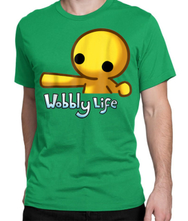 WOBBLY LIFE - zelené pánske tričko