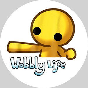 WOBBLY LIFE - White - okrúhla podložka pod pohár