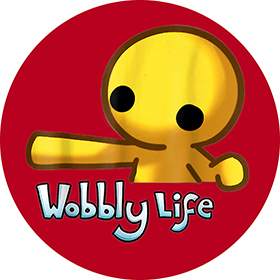 WOBBLY LIFE - Red - okrúhla podložka pod pohár