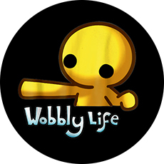 WOBBLY LIFE - Black - okrúhla podložka pod pohár