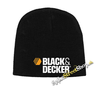 Čierna zimná čiapka BLACK & DECKER - Logo