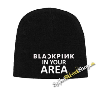 Čierna zimná čiapka BLACKPINK - In Your Area White Slogan
