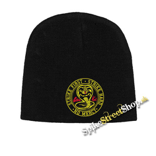 Čierna zimná čiapka COBRA KAI - Strike First