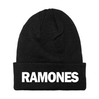 RAMONES - White Logo - zimná čiapka