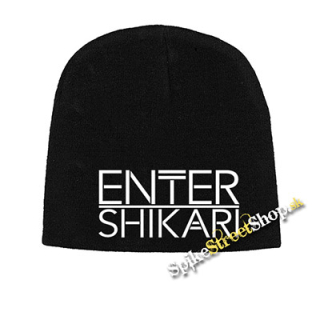 Čierna zimná čiapka ENTER SHIKARI - Logo
