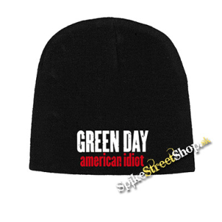 Čierna zimná čiapka GREEN DAY - American Idiot Slogan