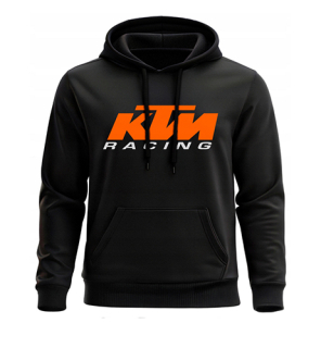 KTM RACING - Orange White Logo - čierna pánska mikina