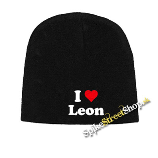 Čierna zimná čiapka I LOVE LEON