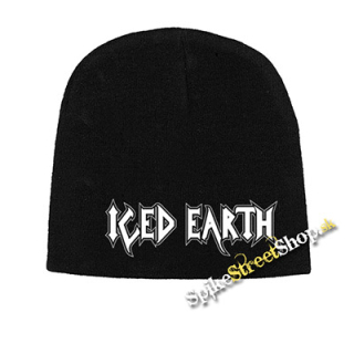 Čierna zimná čiapka ICED EARTH - Logo