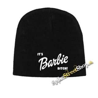 Čierna zimná čiapka IT'S BARBIE BITCH - Logo