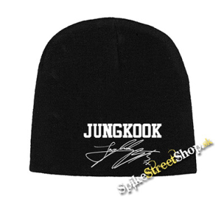 Čierna zimná čiapka JUNGKOOK - Logo & Signature