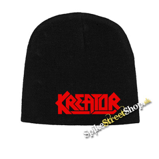 Čierna zimná čiapka KREATOR - Logo Red