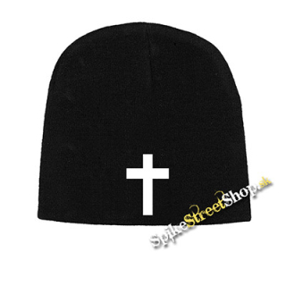 Čierna zimná čiapka KRÍŽ - Christian Cross