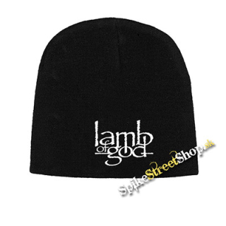 Čierna zimná čiapka LAMB OF GOD - Logo